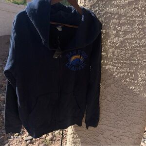 Nwt NFL Chargers Sam Diego Blue Full Zip Sweater Jacket Hoodie M Medium